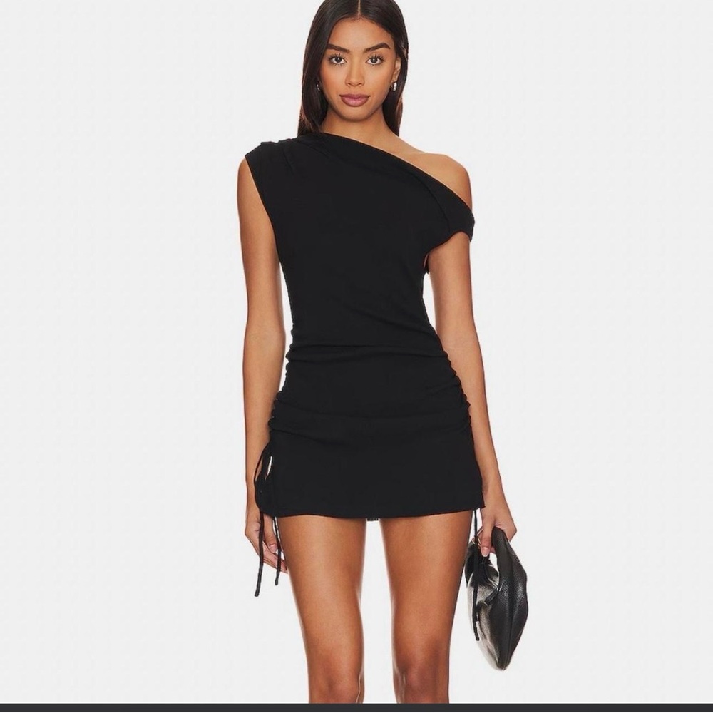 Lioness Black One-Shoulder Mini Dress XS NWT
